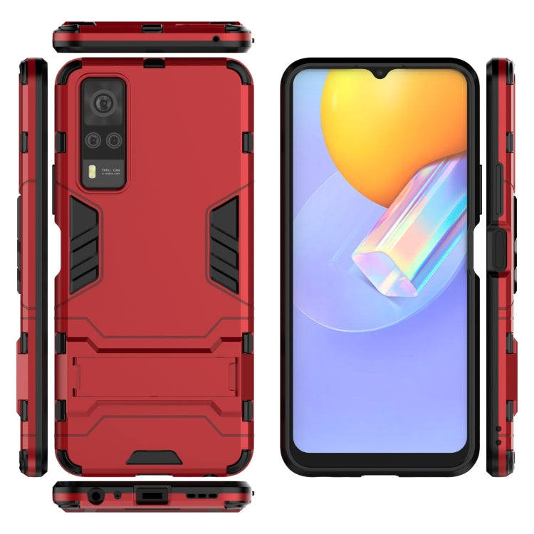 For Vivo Y51(2020 India) PC + TPU Shockproof Protective Case with Holder