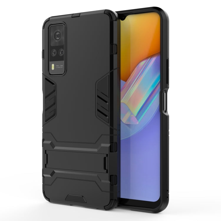 For Vivo Y51(2020 India) PC + TPU Shockproof Protective Case with Holder