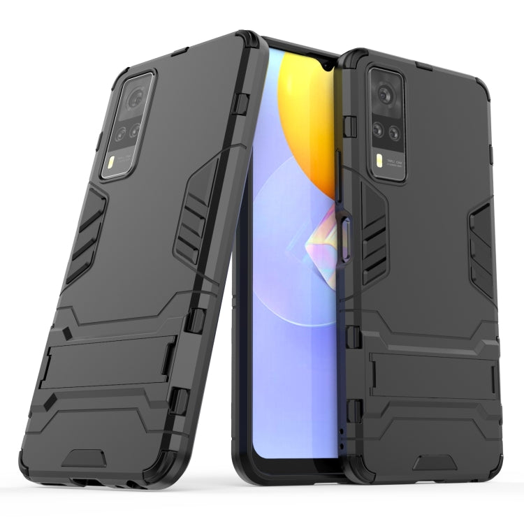 For Vivo Y51(2020 India) PC + TPU Shockproof Protective Case with Holder