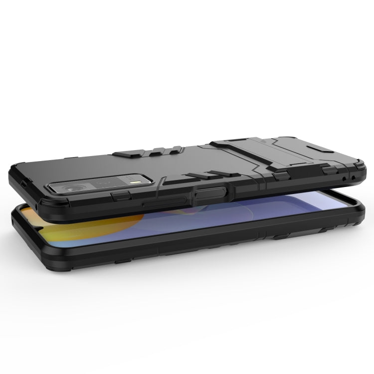 For Vivo Y51(2020 India) PC + TPU Shockproof Protective Case with Holder