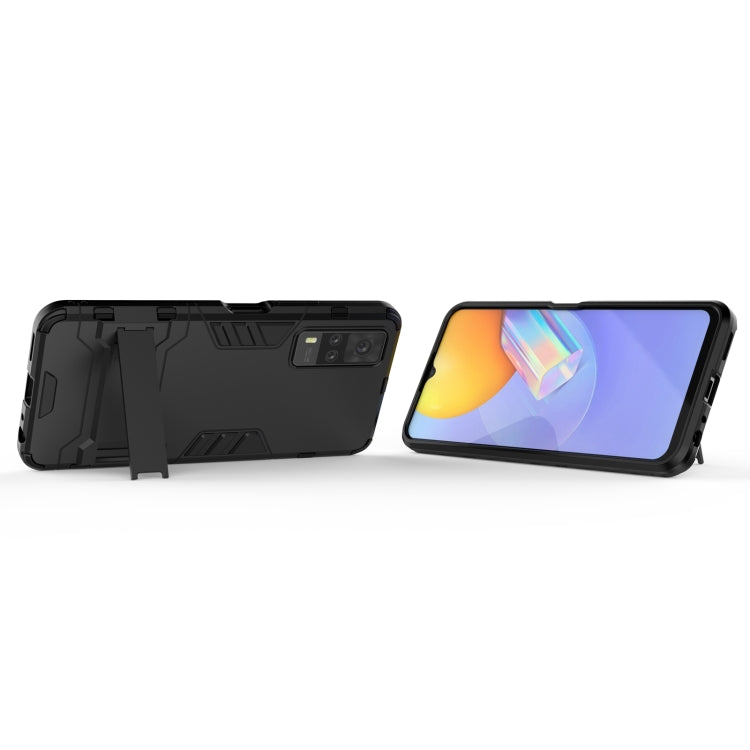 For Vivo Y51(2020 India) PC + TPU Shockproof Protective Case with Holder