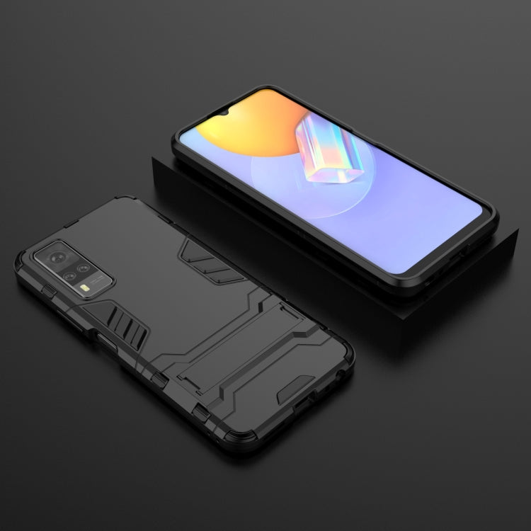 For Vivo Y51(2020 India) PC + TPU Shockproof Protective Case with Holder