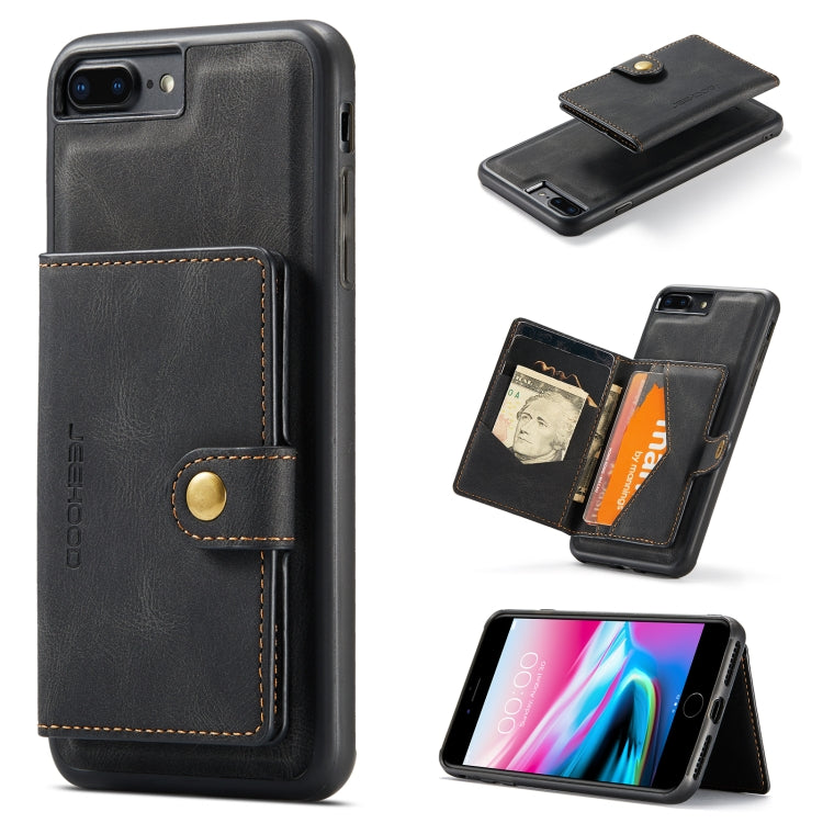 JEEHOOD Retro Magnetic Detachable Protective Case with Wallet & Card Slot & Holder For iPhone 8 Plus & 7 Plus