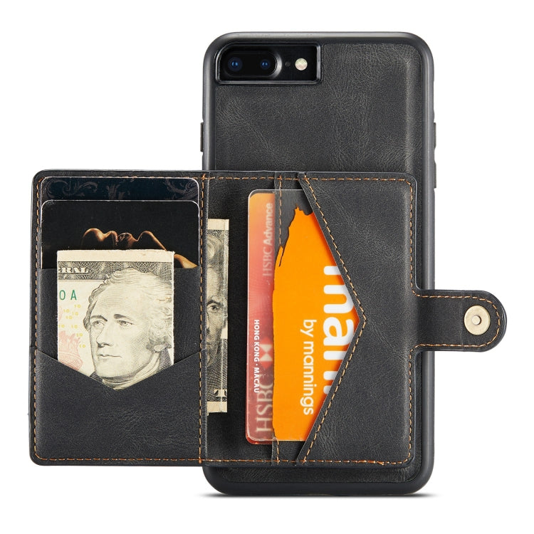 JEEHOOD Retro Magnetic Detachable Protective Case with Wallet & Card Slot & Holder For iPhone 8 Plus & 7 Plus