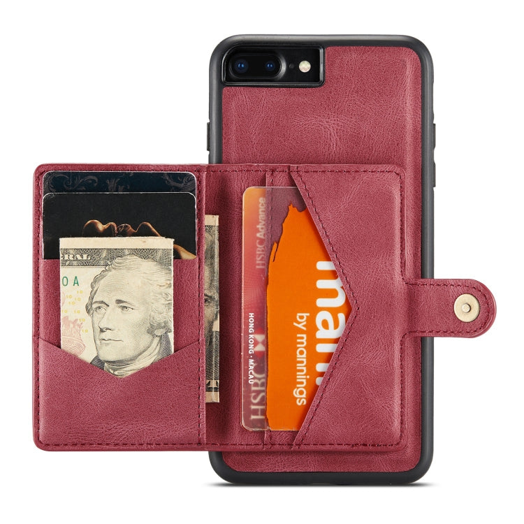 JEEHOOD Retro Magnetic Detachable Protective Case with Wallet & Card Slot & Holder For iPhone 8 Plus & 7 Plus