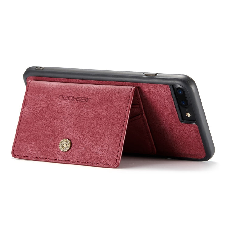 JEEHOOD Retro Magnetic Detachable Protective Case with Wallet & Card Slot & Holder For iPhone 8 Plus & 7 Plus