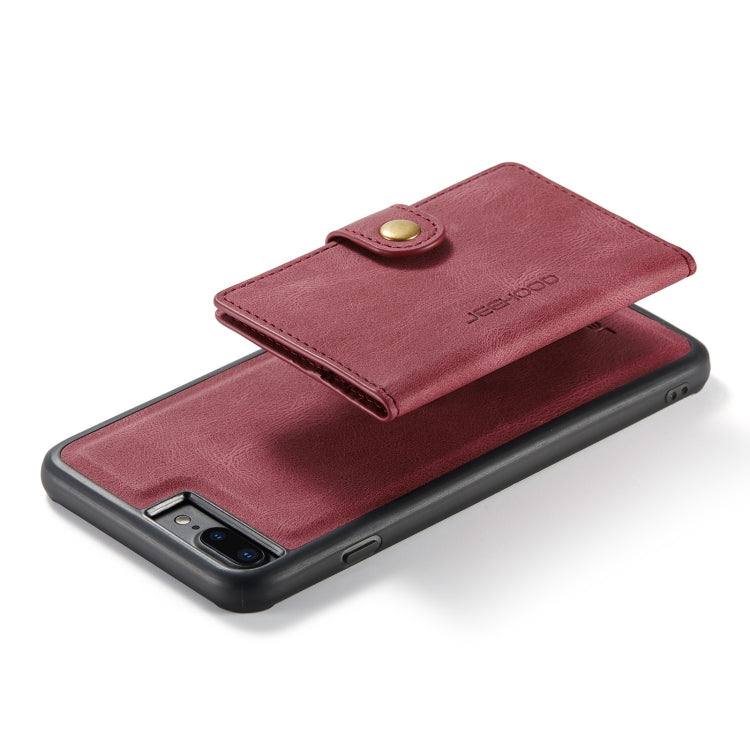 JEEHOOD Retro Magnetic Detachable Protective Case with Wallet & Card Slot & Holder For iPhone 8 Plus & 7 Plus
