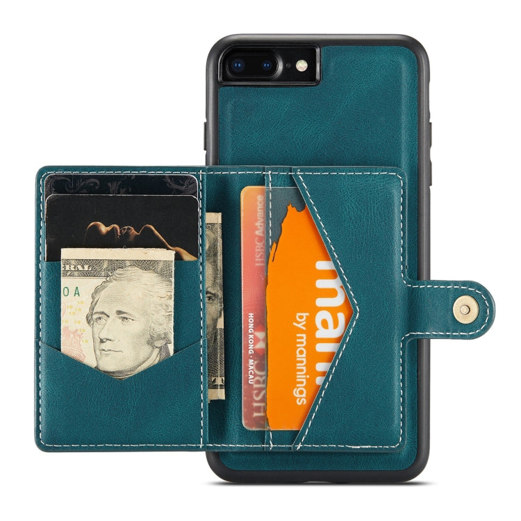 JEEHOOD Retro Magnetic Detachable Protective Case with Wallet & Card Slot & Holder For iPhone 8 Plus & 7 Plus
