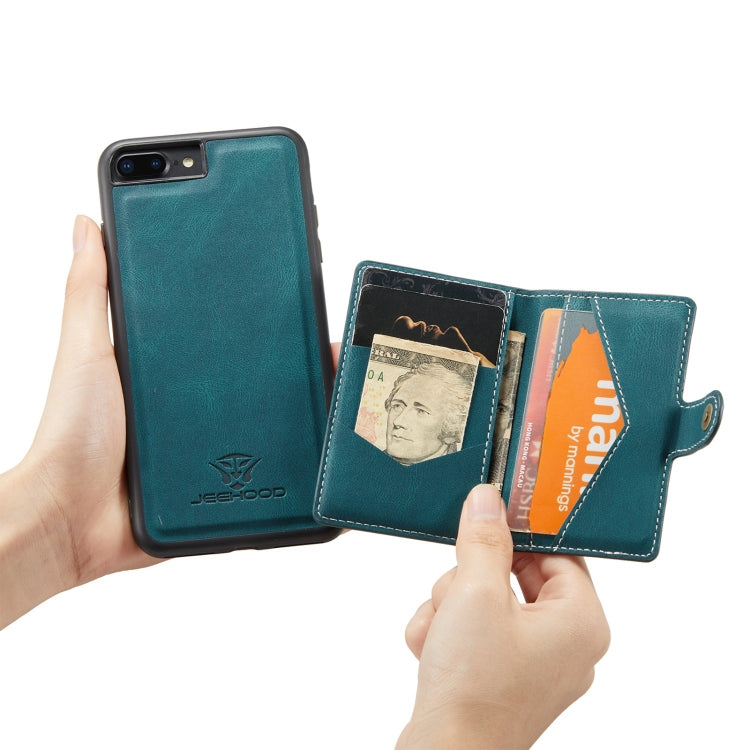 JEEHOOD Retro Magnetic Detachable Protective Case with Wallet & Card Slot & Holder For iPhone 8 Plus & 7 Plus