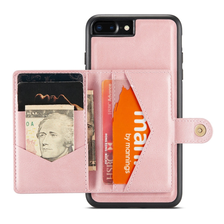 JEEHOOD Retro Magnetic Detachable Protective Case with Wallet & Card Slot & Holder For iPhone 8 Plus & 7 Plus