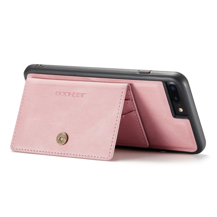 JEEHOOD Retro Magnetic Detachable Protective Case with Wallet & Card Slot & Holder For iPhone 8 Plus & 7 Plus