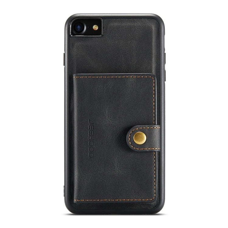 For iPhone SE 2022 / SE 2020 / 8 / 7 JEEHOOD Retro Magnetic Detachable Protective Case with Wallet & Card Slot & Holder