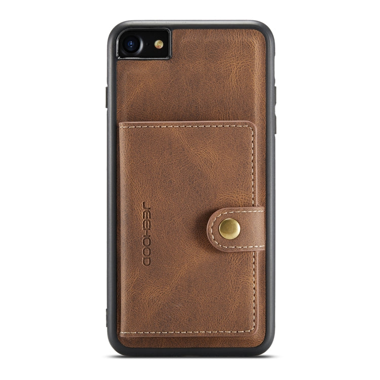For iPhone SE 2022 / SE 2020 / 8 / 7 JEEHOOD Retro Magnetic Detachable Protective Case with Wallet & Card Slot & Holder