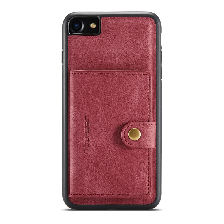 For iPhone SE 2022 / SE 2020 / 8 / 7 JEEHOOD Retro Magnetic Detachable Protective Case with Wallet & Card Slot & Holder