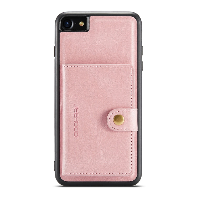 For iPhone SE 2022 / SE 2020 / 8 / 7 JEEHOOD Retro Magnetic Detachable Protective Case with Wallet & Card Slot & Holder