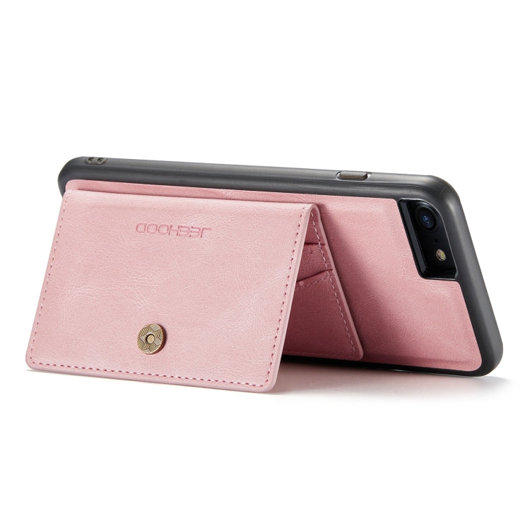 For iPhone SE 2022 / SE 2020 / 8 / 7 JEEHOOD Retro Magnetic Detachable Protective Case with Wallet & Card Slot & Holder
