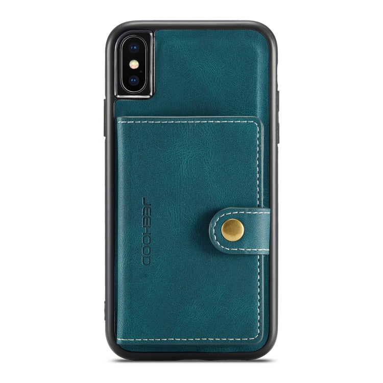 For iPhone X / XS JEEHOOD Retro Magnetic Detachable Protective Case with Wallet & Card Slot & Holder