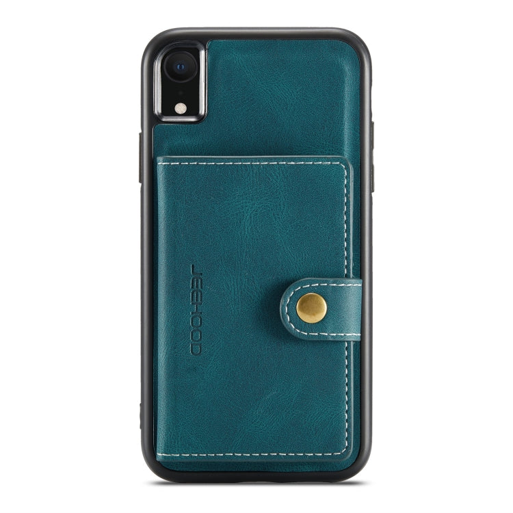 For iPhone XR JEEHOOD Retro Magnetic Detachable Protective Case with Wallet & Card Slot & Holder