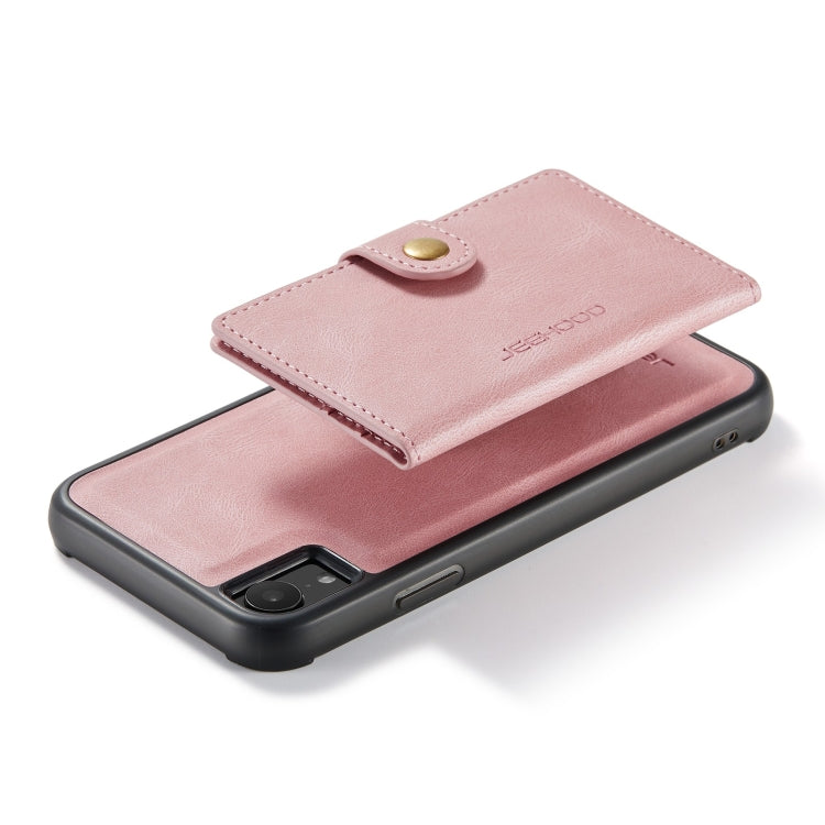 For iPhone XR JEEHOOD Retro Magnetic Detachable Protective Case with Wallet & Card Slot & Holder