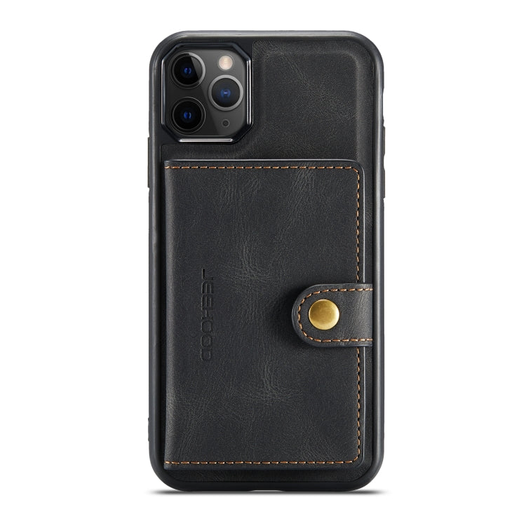 For iPhone 11 Pro Max JEEHOOD Retro Magnetic Detachable Protective Case with Wallet & Card Slot & Holder