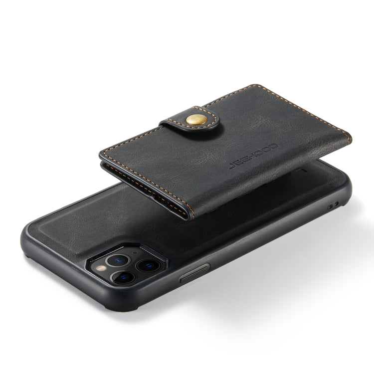 For iPhone 11 Pro Max JEEHOOD Retro Magnetic Detachable Protective Case with Wallet & Card Slot & Holder