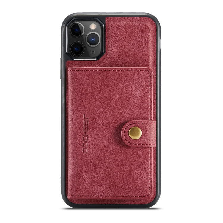 For iPhone 11 Pro Max JEEHOOD Retro Magnetic Detachable Protective Case with Wallet & Card Slot & Holder
