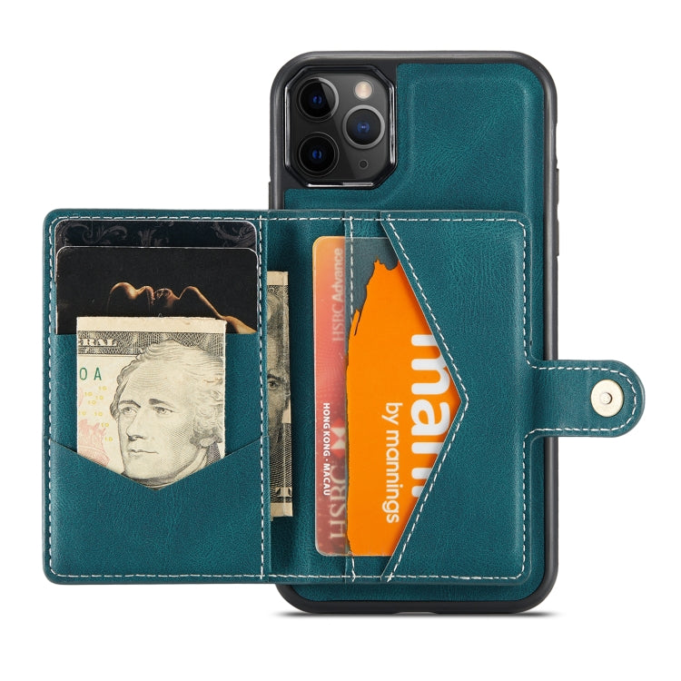 For iPhone 11 Pro Max JEEHOOD Retro Magnetic Detachable Protective Case with Wallet & Card Slot & Holder