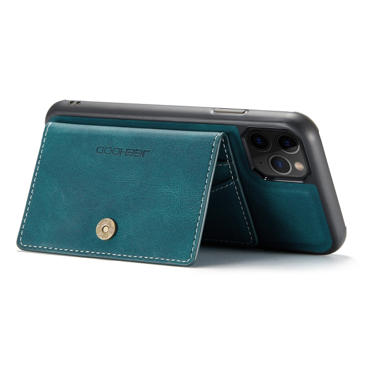 For iPhone 11 Pro Max JEEHOOD Retro Magnetic Detachable Protective Case with Wallet & Card Slot & Holder