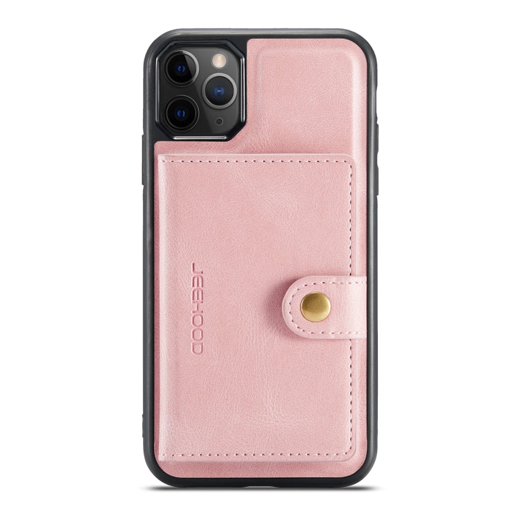 For iPhone 11 Pro Max JEEHOOD Retro Magnetic Detachable Protective Case with Wallet & Card Slot & Holder