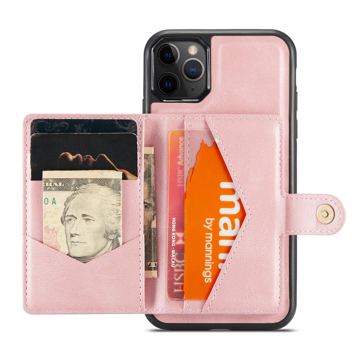 For iPhone 11 Pro Max JEEHOOD Retro Magnetic Detachable Protective Case with Wallet & Card Slot & Holder