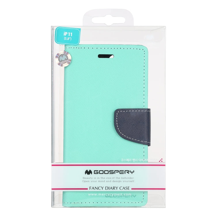 For iPhone 11 Pro MERCURY GOOSPERY FANCY DIARY Horizontal Flip Leather Case with Holder & Card Slots & Wallet