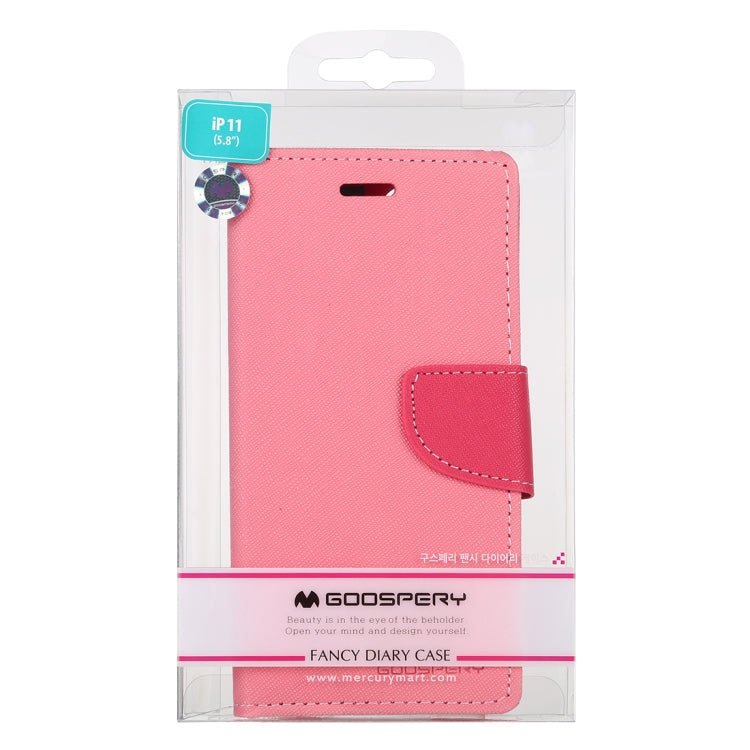 For iPhone 11 Pro MERCURY GOOSPERY FANCY DIARY Horizontal Flip Leather Case with Holder & Card Slots & Wallet