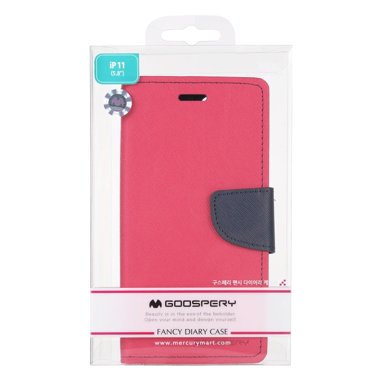 For iPhone 11 Pro MERCURY GOOSPERY FANCY DIARY Horizontal Flip Leather Case with Holder & Card Slots & Wallet