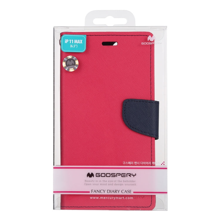 For iPhone 11 Pro Max MERCURY GOOSPERY FANCY DIARY Horizontal Flip Leather Case with Holder & Card Slots & Wallet