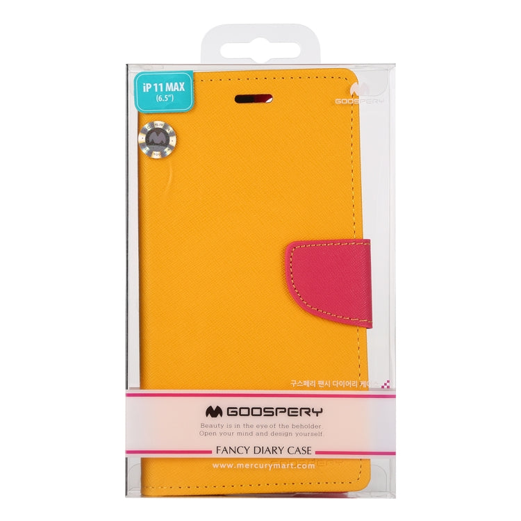 For iPhone 11 Pro Max MERCURY GOOSPERY FANCY DIARY Horizontal Flip Leather Case with Holder & Card Slots & Wallet