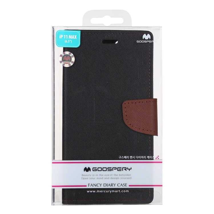 For iPhone 11 Pro Max MERCURY GOOSPERY FANCY DIARY Horizontal Flip Leather Case with Holder & Card Slots & Wallet