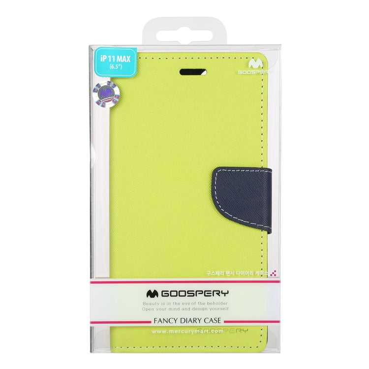 For iPhone 11 Pro Max MERCURY GOOSPERY FANCY DIARY Horizontal Flip Leather Case with Holder & Card Slots & Wallet