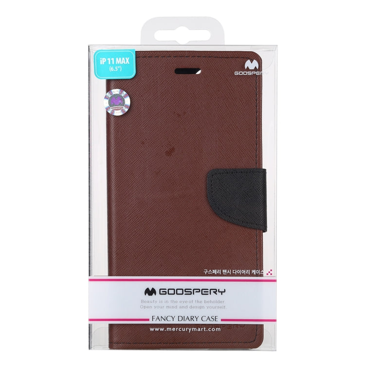 For iPhone 11 Pro Max MERCURY GOOSPERY FANCY DIARY Horizontal Flip Leather Case with Holder & Card Slots & Wallet