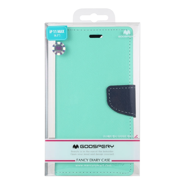 For iPhone 11 Pro Max MERCURY GOOSPERY FANCY DIARY Horizontal Flip Leather Case with Holder & Card Slots & Wallet