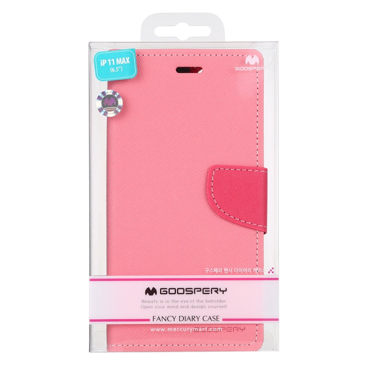 For iPhone 11 Pro Max MERCURY GOOSPERY FANCY DIARY Horizontal Flip Leather Case with Holder & Card Slots & Wallet