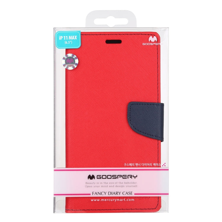 For iPhone 11 Pro Max MERCURY GOOSPERY FANCY DIARY Horizontal Flip Leather Case with Holder & Card Slots & Wallet