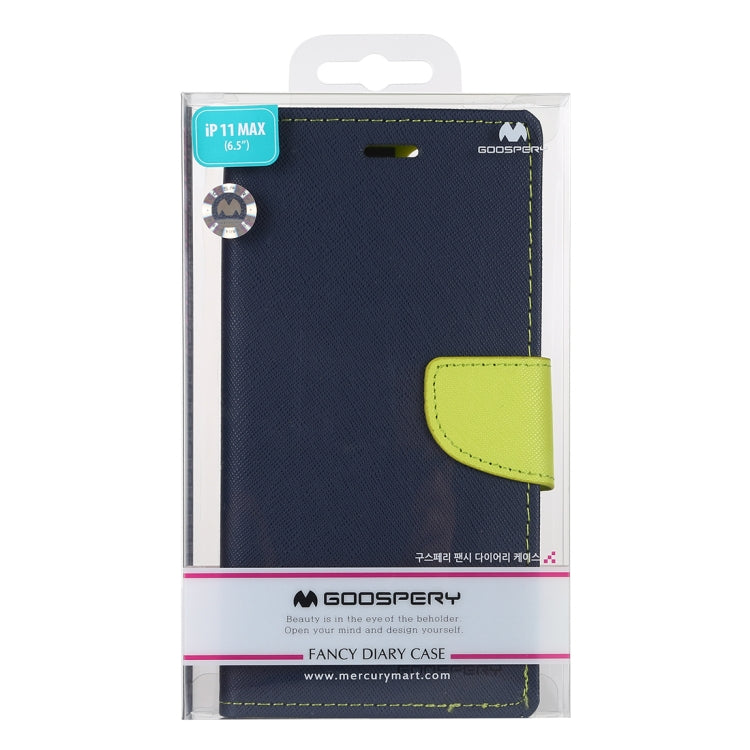 For iPhone 11 Pro Max MERCURY GOOSPERY FANCY DIARY Horizontal Flip Leather Case with Holder & Card Slots & Wallet