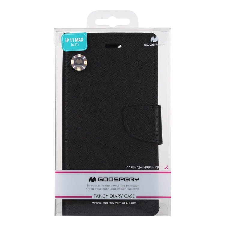 For iPhone 11 Pro Max MERCURY GOOSPERY FANCY DIARY Horizontal Flip Leather Case with Holder & Card Slots & Wallet