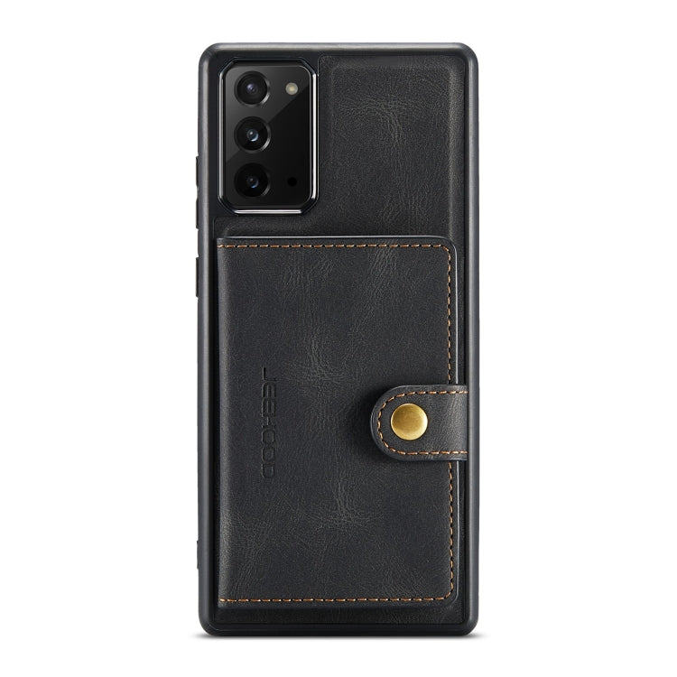 For Samsung Galaxy Note20 JEEHOOD Retro Magnetic Detachable Protective Case with Wallet & Card Slot & Holder