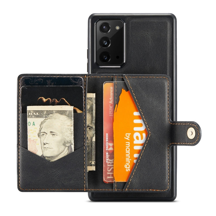 For Samsung Galaxy Note20 JEEHOOD Retro Magnetic Detachable Protective Case with Wallet & Card Slot & Holder