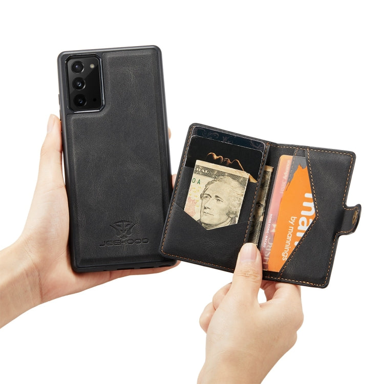 For Samsung Galaxy Note20 JEEHOOD Retro Magnetic Detachable Protective Case with Wallet & Card Slot & Holder