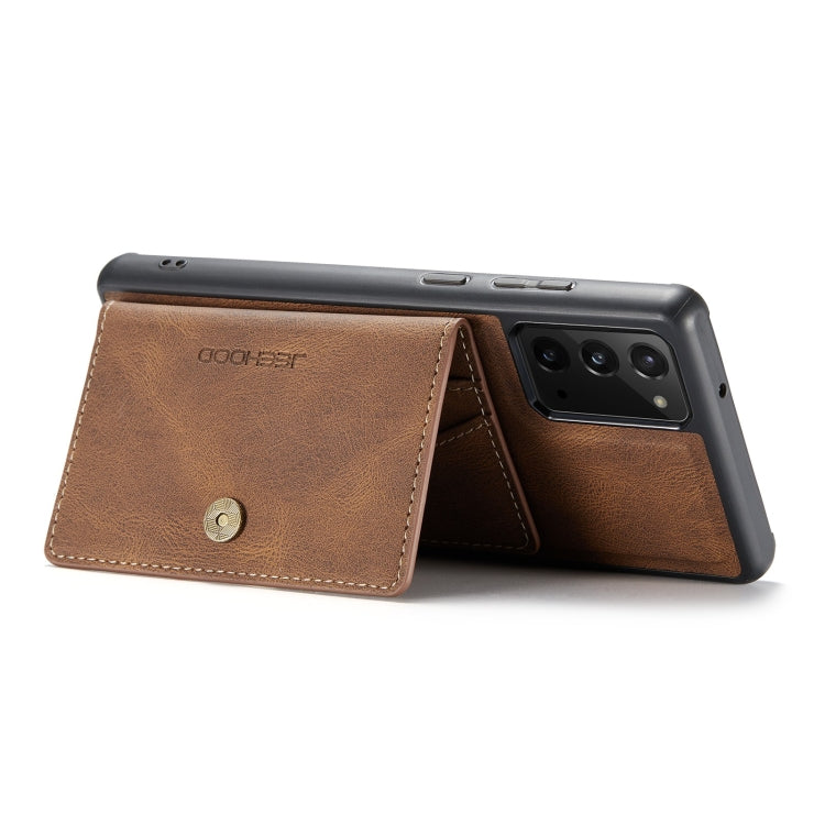 For Samsung Galaxy Note20 JEEHOOD Retro Magnetic Detachable Protective Case with Wallet & Card Slot & Holder