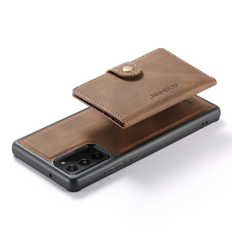 For Samsung Galaxy Note20 JEEHOOD Retro Magnetic Detachable Protective Case with Wallet & Card Slot & Holder