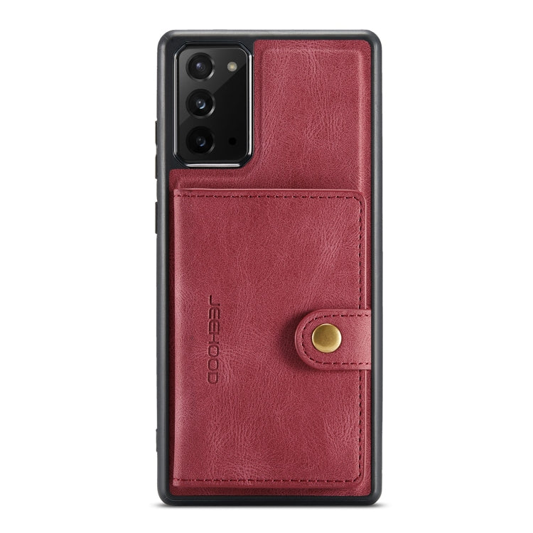 For Samsung Galaxy Note20 JEEHOOD Retro Magnetic Detachable Protective Case with Wallet & Card Slot & Holder