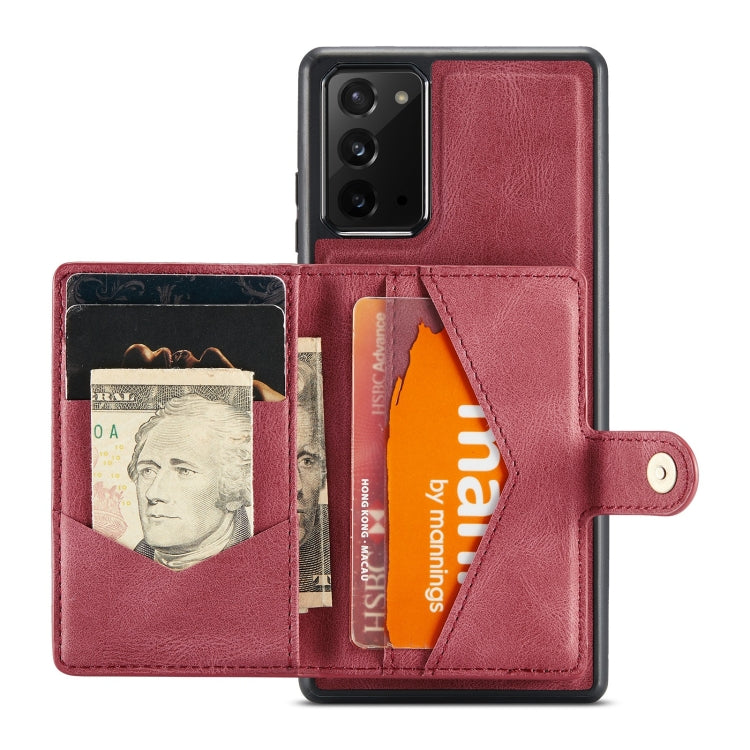 For Samsung Galaxy Note20 JEEHOOD Retro Magnetic Detachable Protective Case with Wallet & Card Slot & Holder
